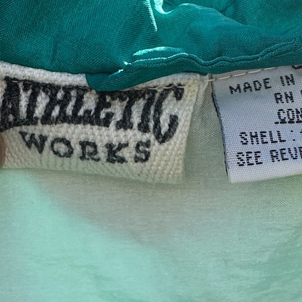 Vintage Aqua and Teal Colorblock Windbreaker Jacket Mobwife Carmela Adriana - Picture 3 of 4